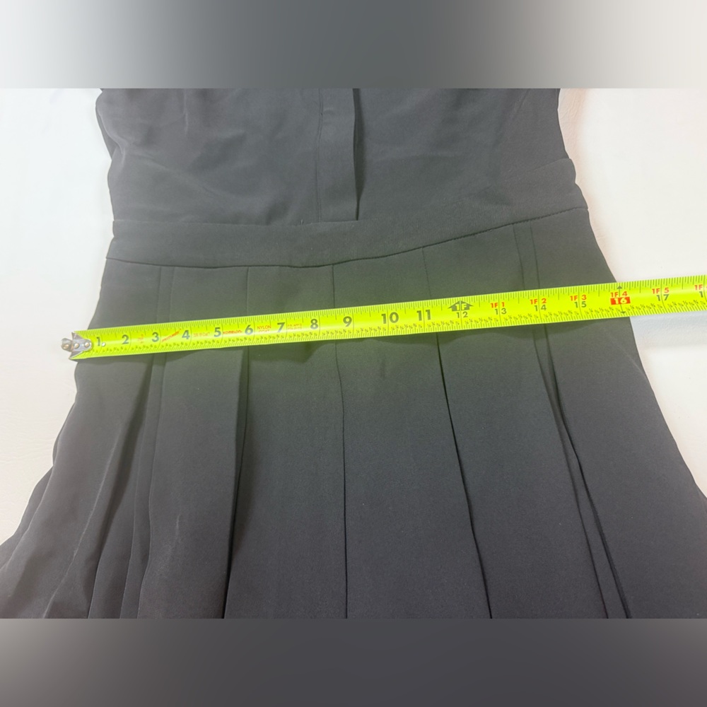 Nordstrom English Factory pleated romper black womens small sleeveless (bin W) - Picture 6 of 15